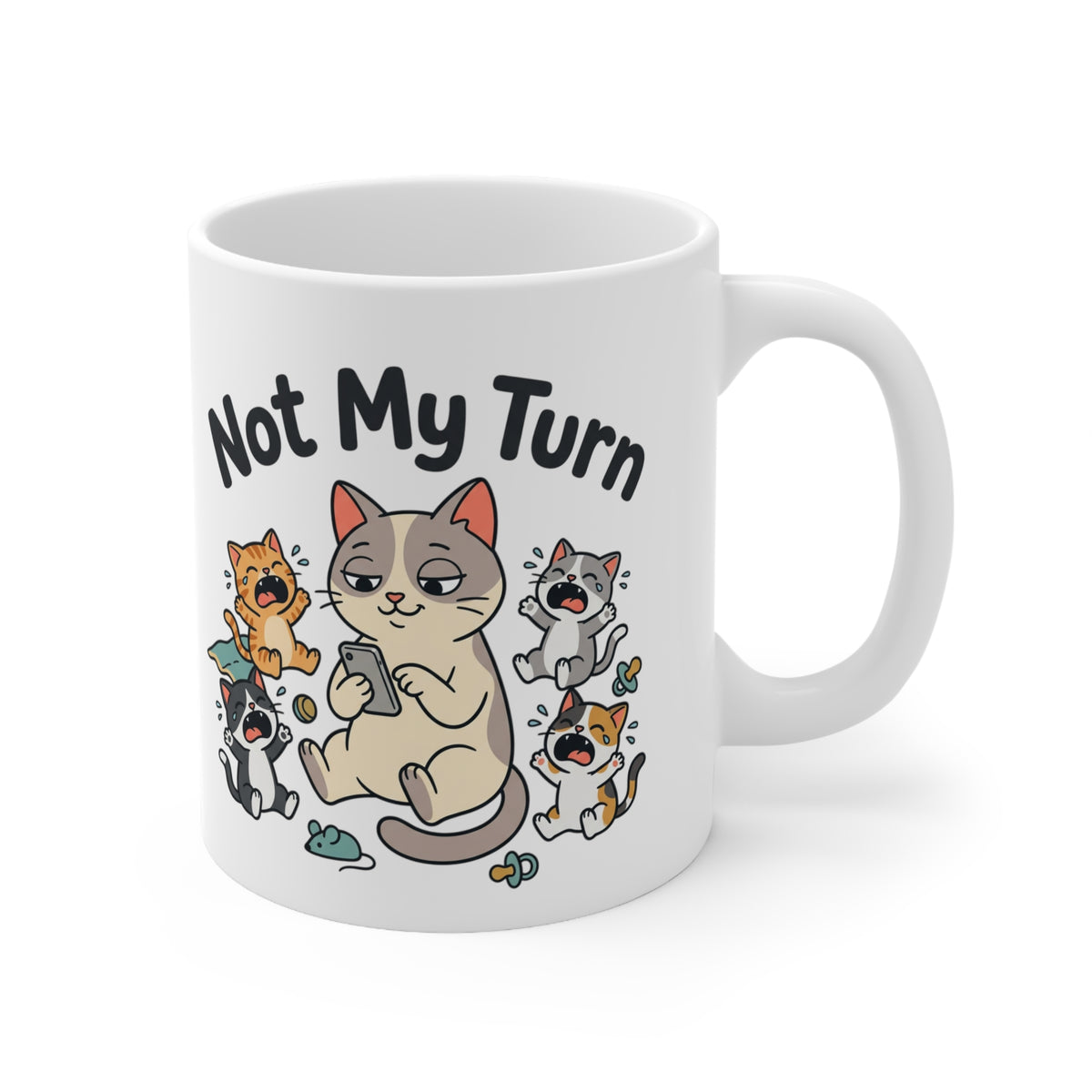 Cat Mug — Cute Coffee Tea Ceramic 11oz