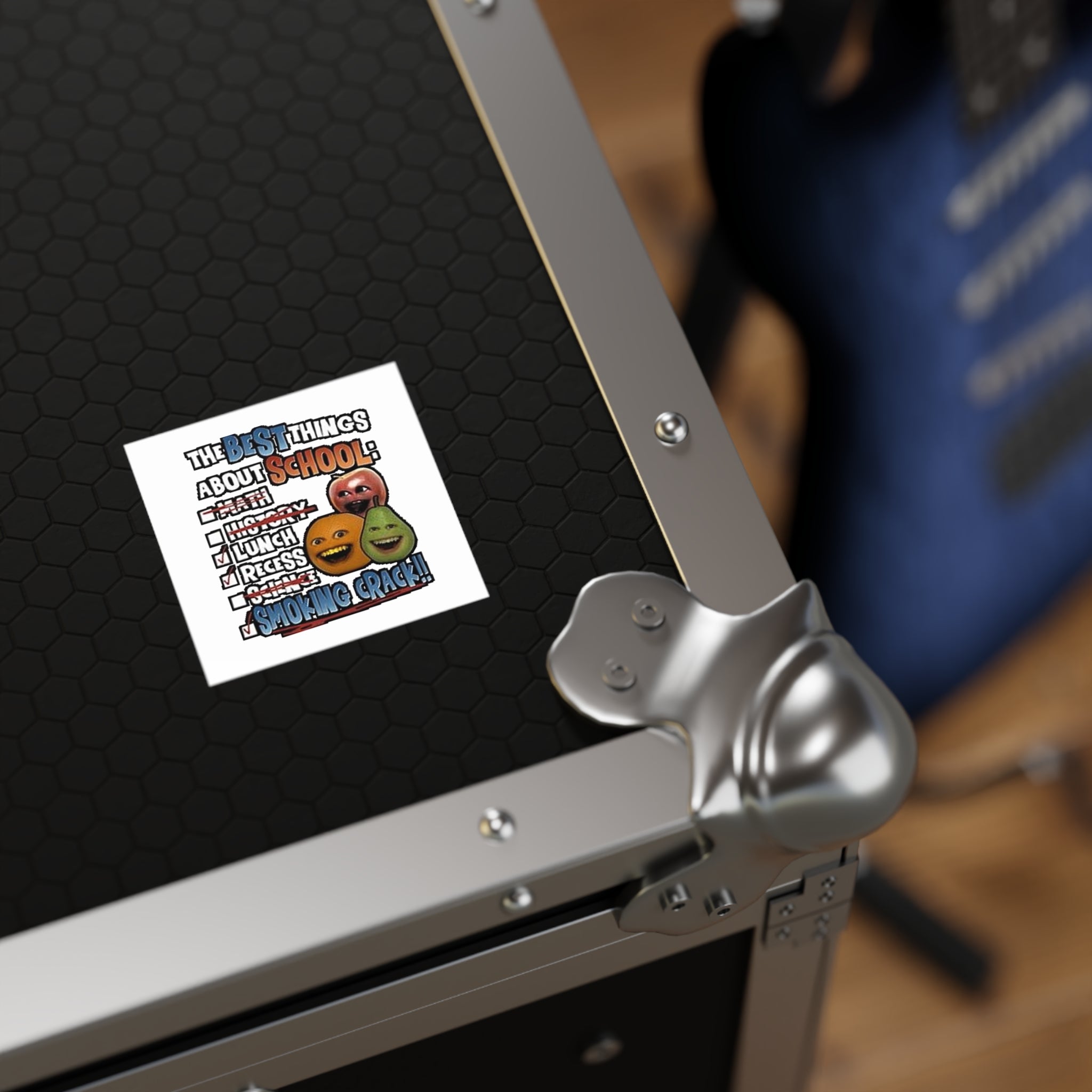Best Things About School — Smoking Crack Meme Sticker