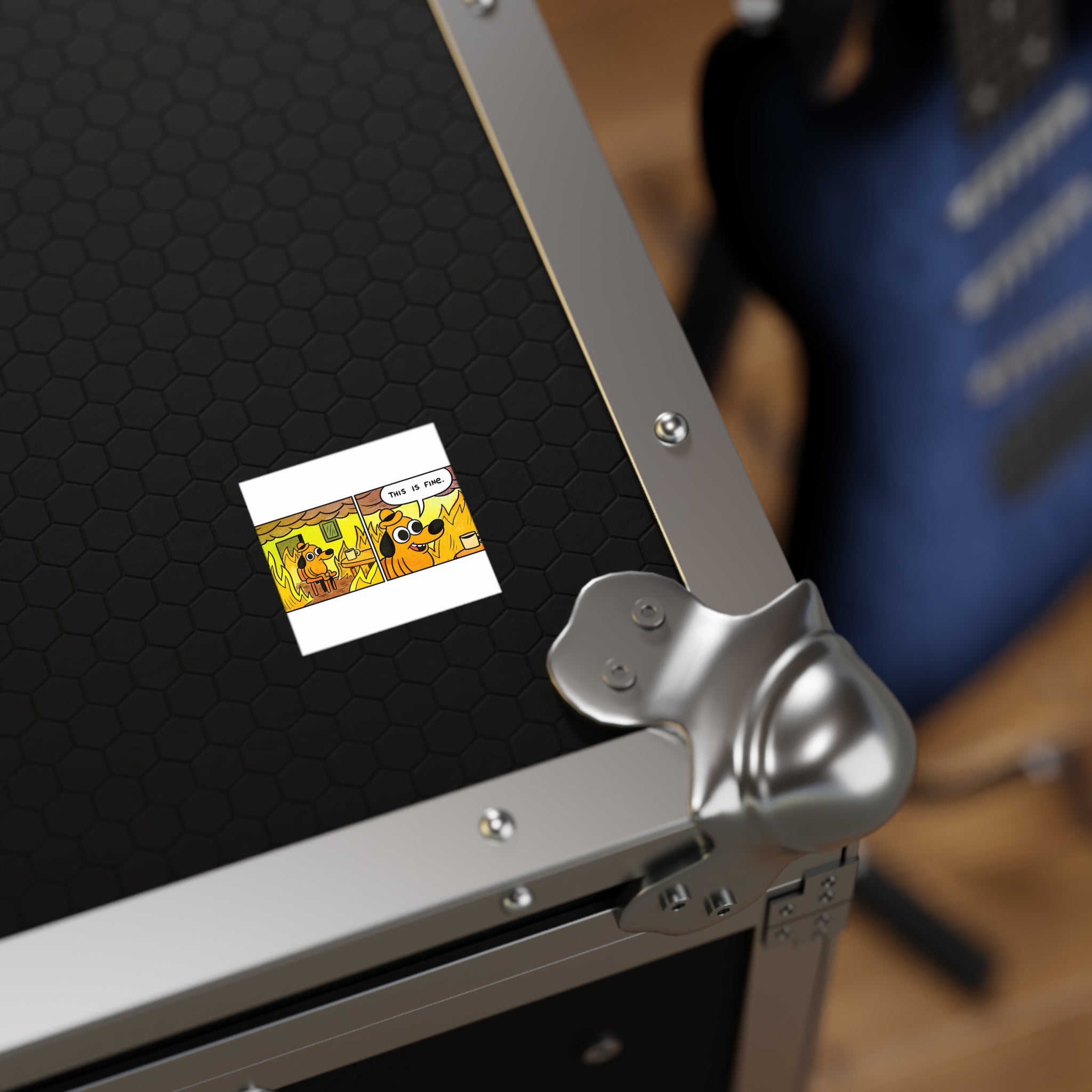 This Is Fine — Classic Fire Meme Sticker