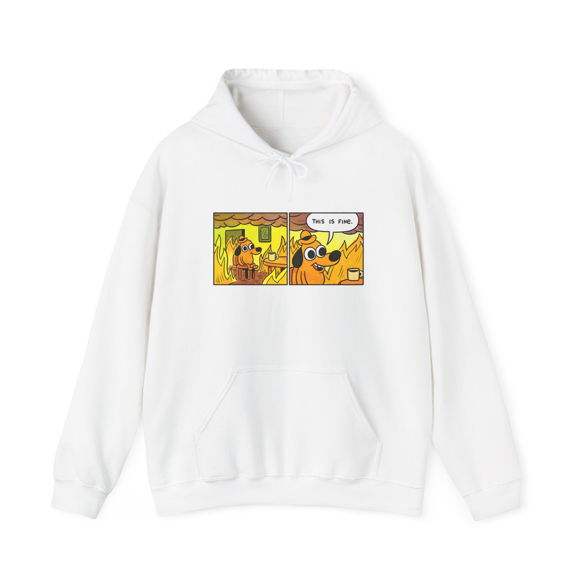 This Is Fine — Classic Fire Meme Hoodie
