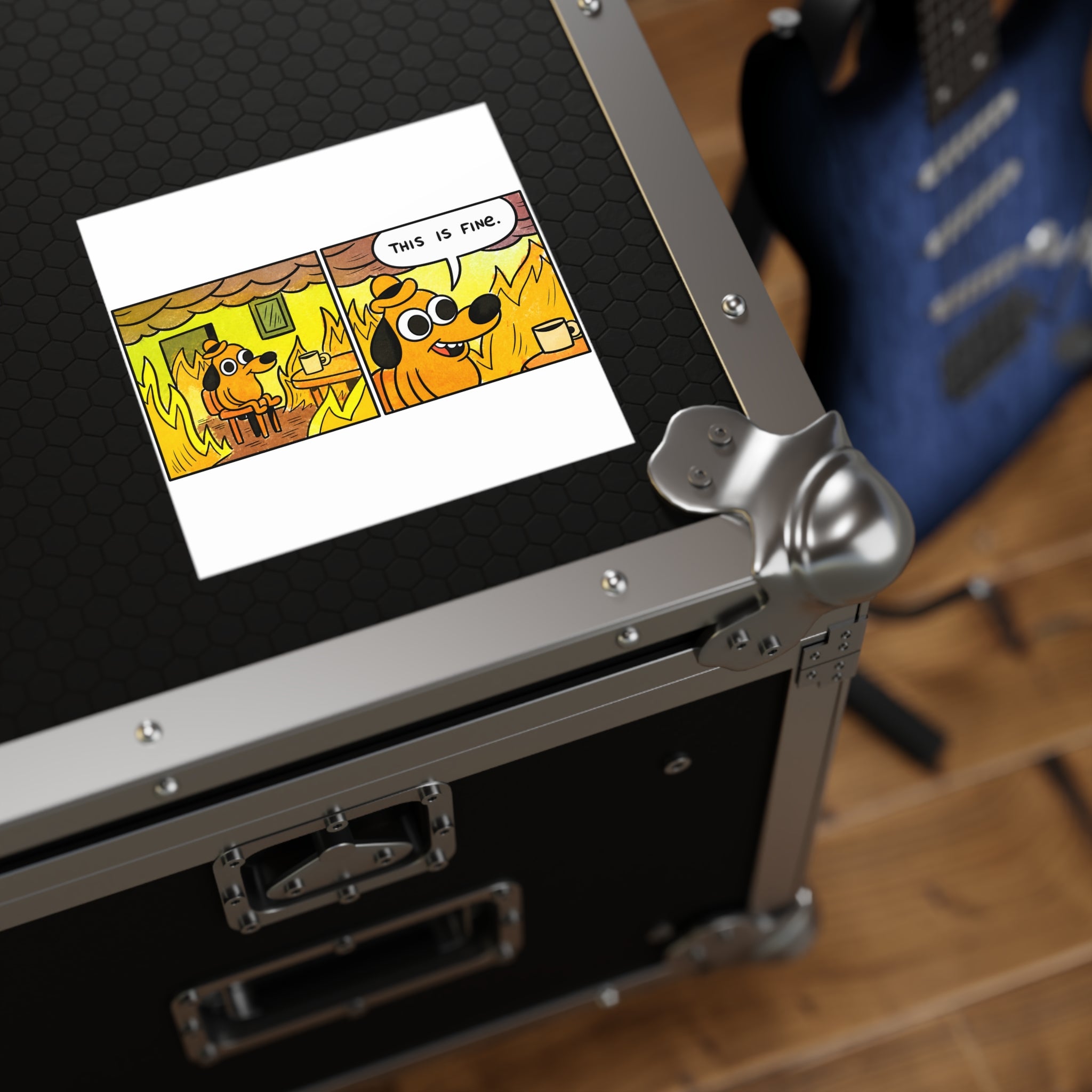 This Is Fine — Classic Fire Meme Sticker
