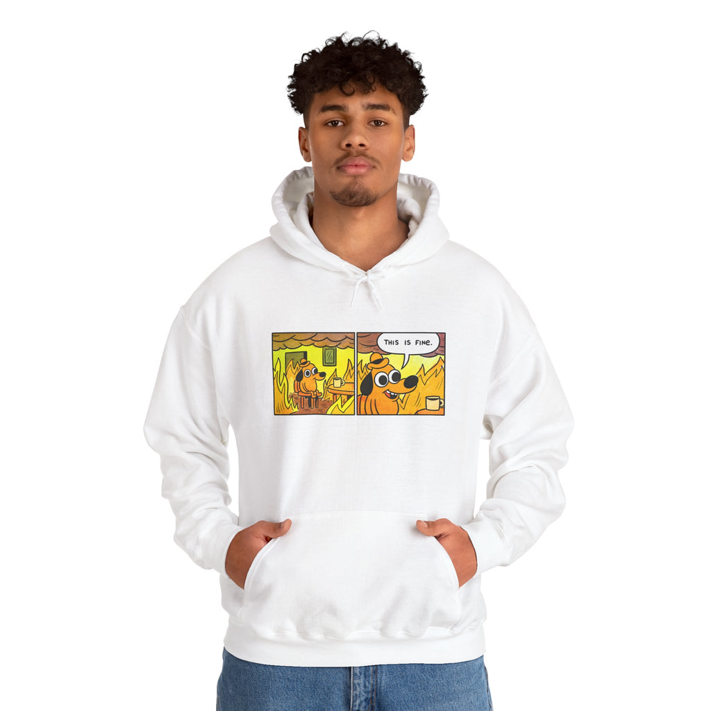 This Is Fine — Classic Fire Meme Hoodie