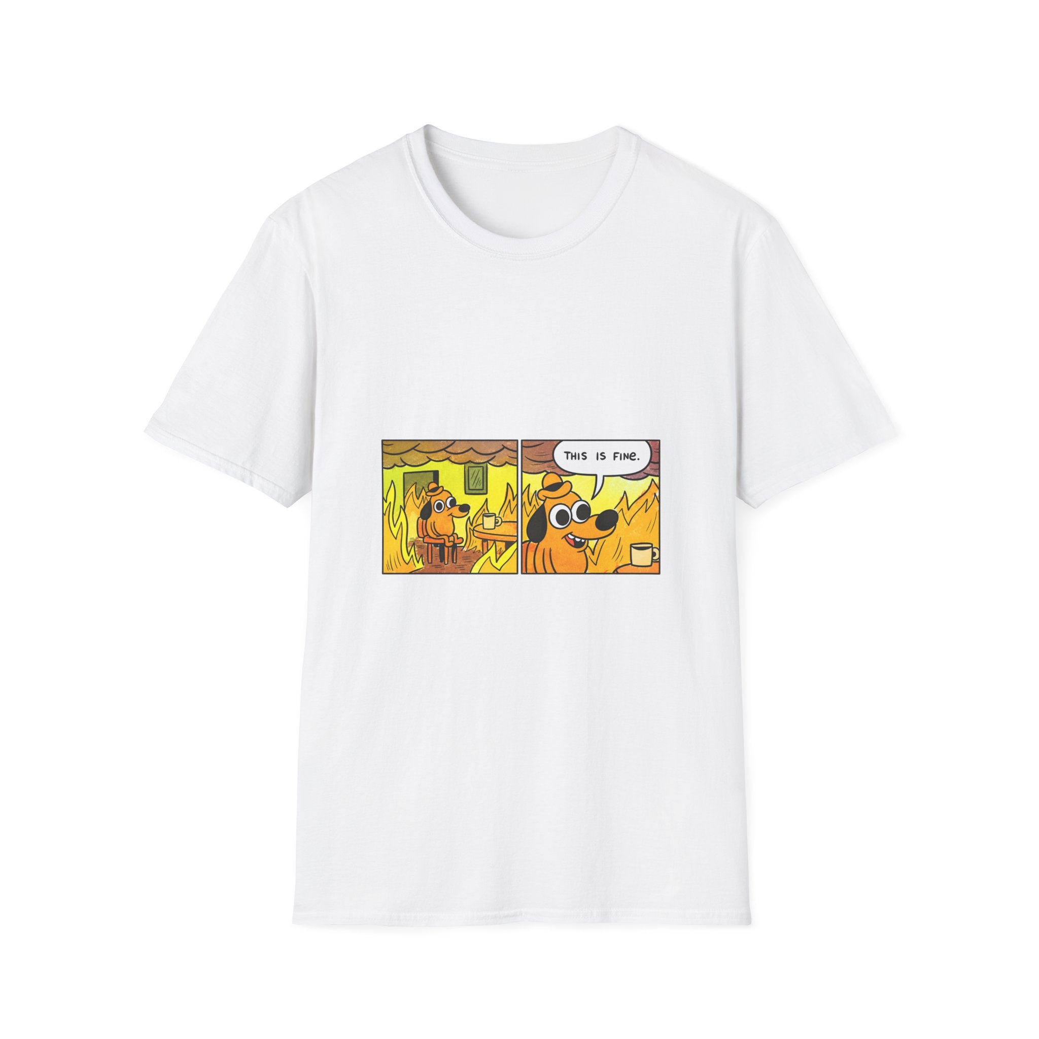 This Is Fine — Classic Fire Meme T-Shirt