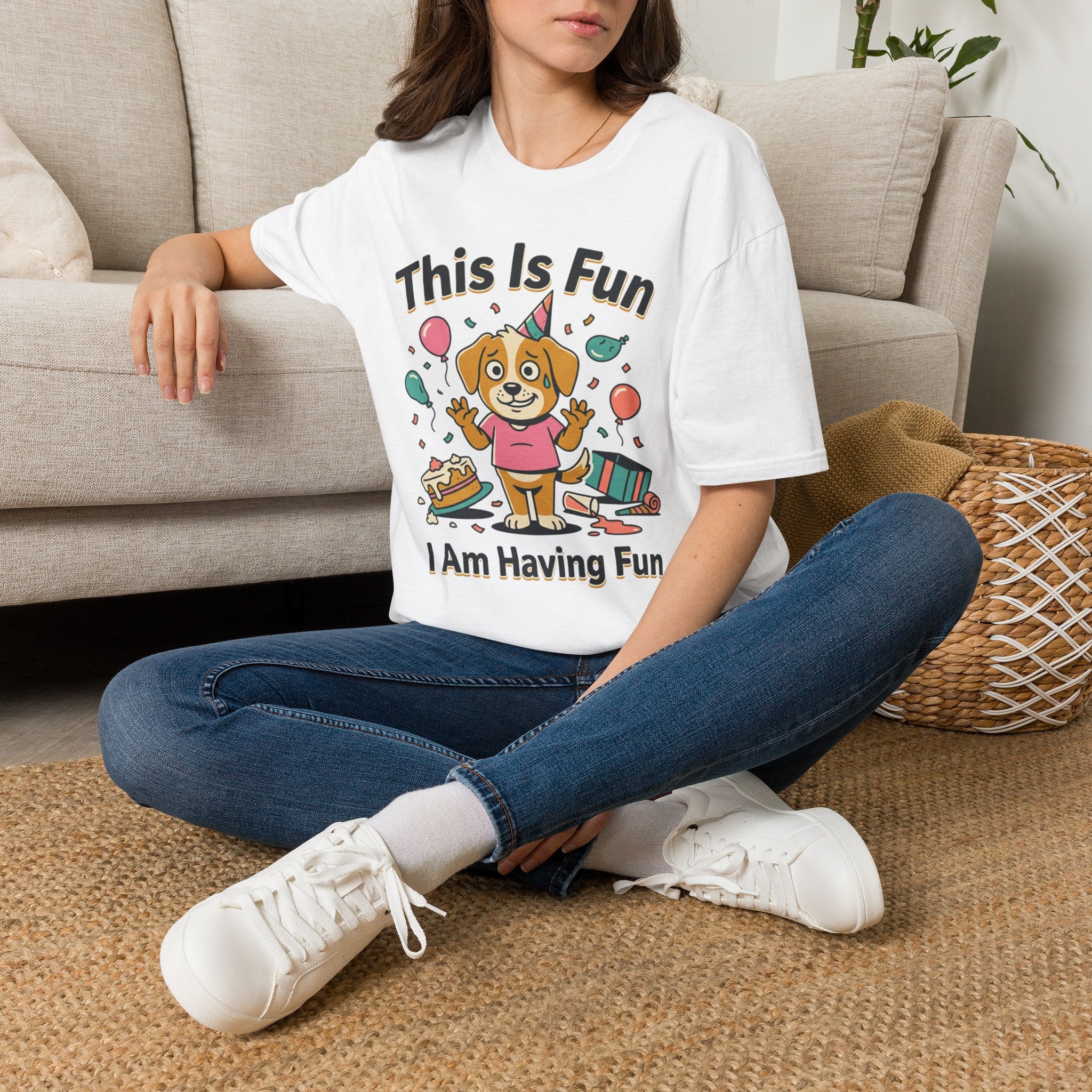 This Is Fun Dog T‑Shirt — Cute Party Puppy