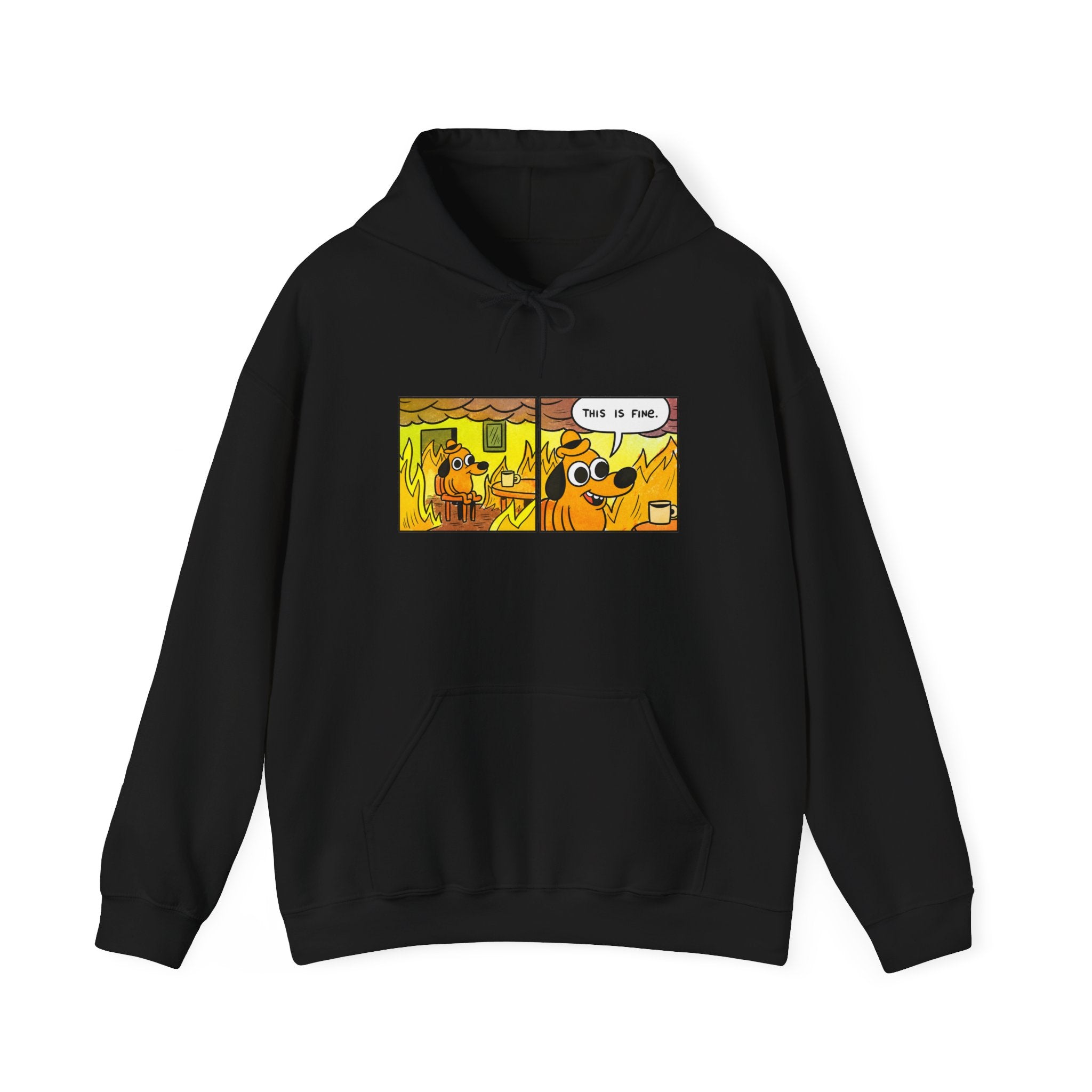 This Is Fine — Classic Fire Meme Hoodie