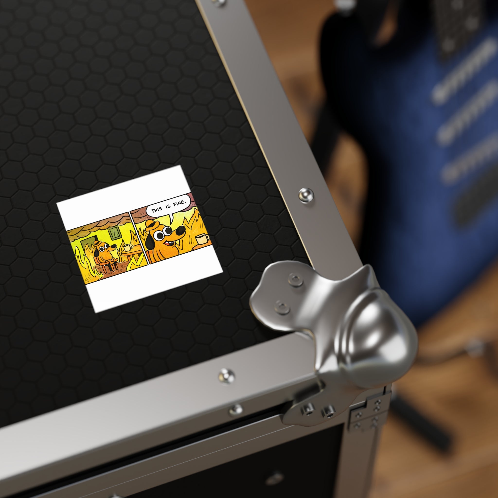 This Is Fine — Classic Fire Meme Sticker