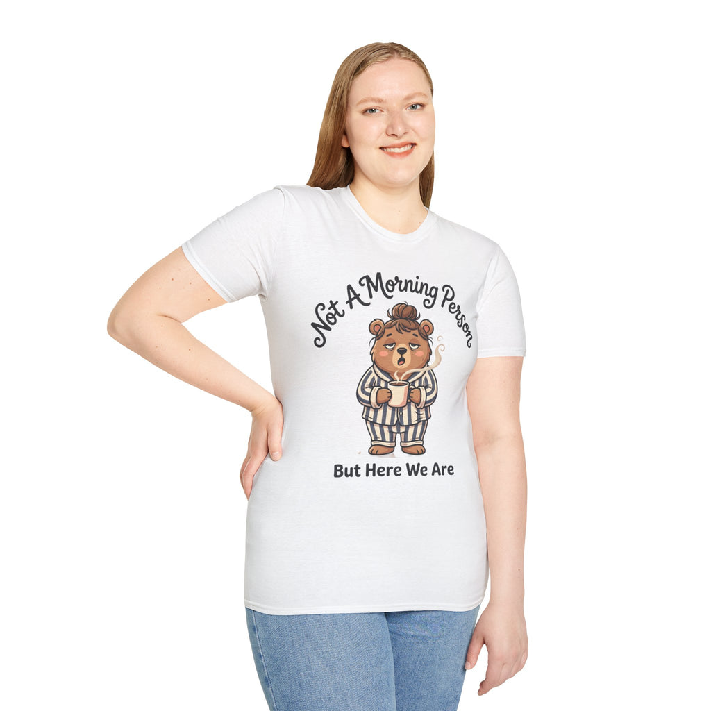 T-Shirt — “Not A Morning Person” Cute Sleepy Bear Graphic Tee