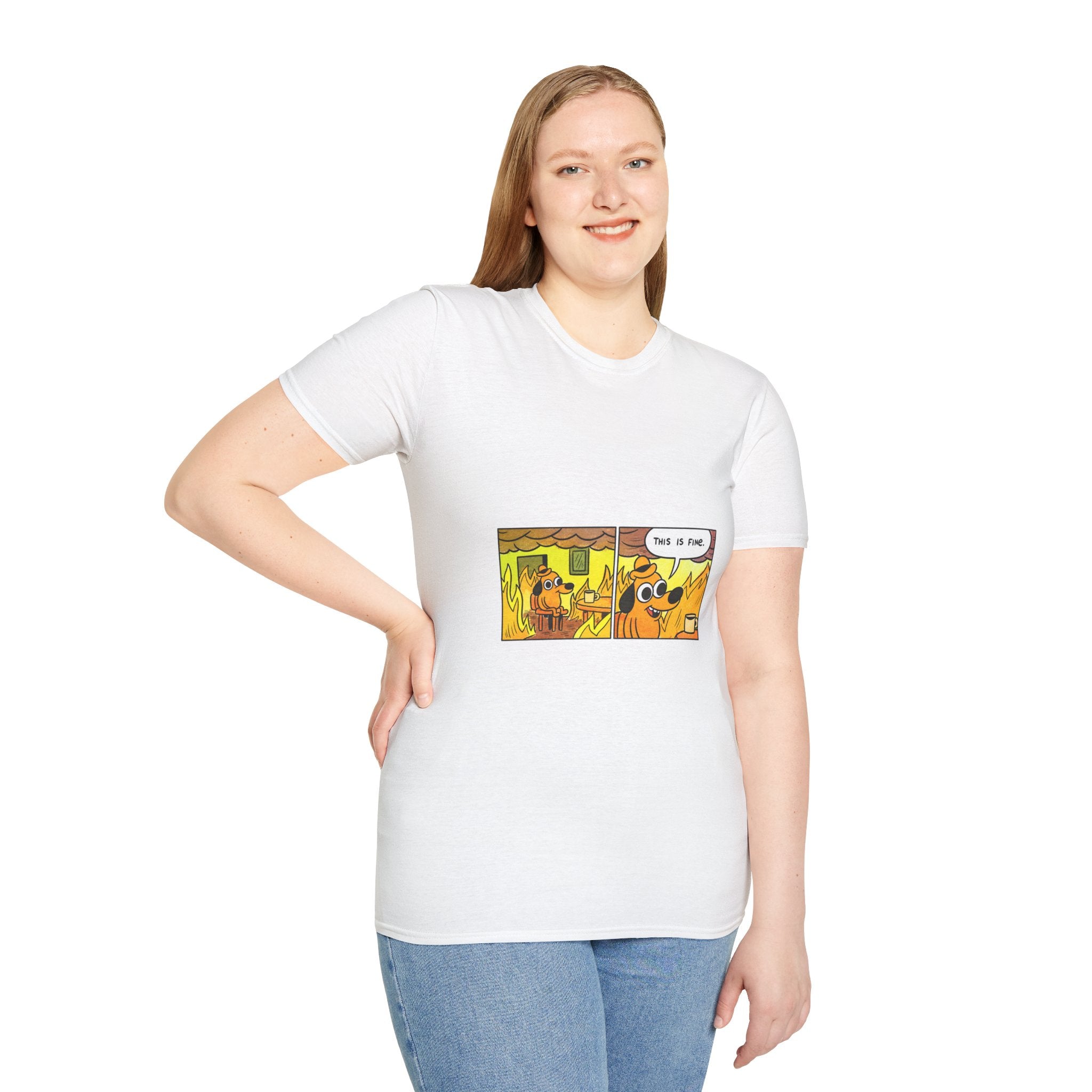 This Is Fine — Classic Fire Meme T-Shirt