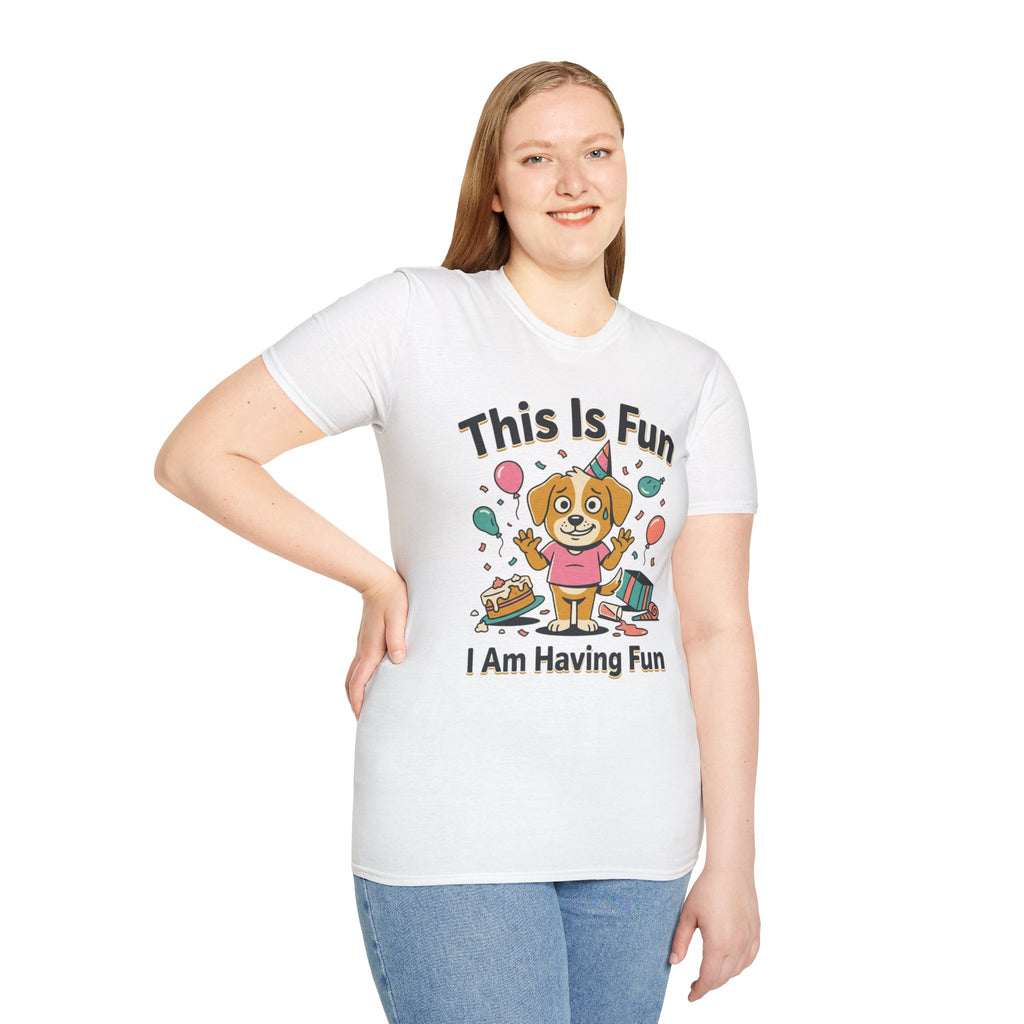 This Is Fun Dog T‑Shirt — Cute Party Puppy
