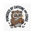 After Bedtime Hours Square Sticker — Funny Raccoon Wine Night Indoor/Outdoor Sticker