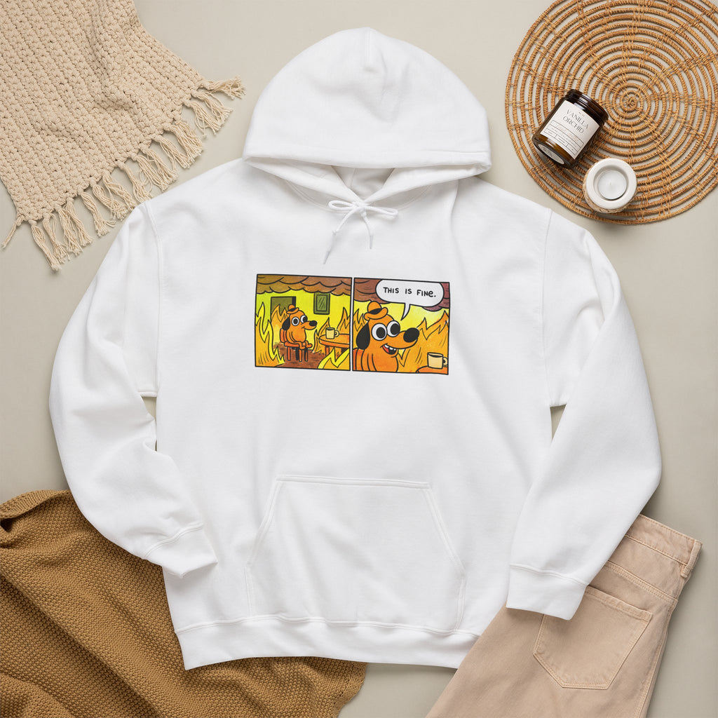This Is Fine — Classic Fire Meme Hoodie