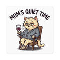 This Is Fine Chicken Square Sticker — Funny Mama Hen & Chicks Outdoor/Indoor Sticker