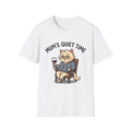 T‑Shirt — "Mum's Quiet Time" Cat Wine Graphic Tee