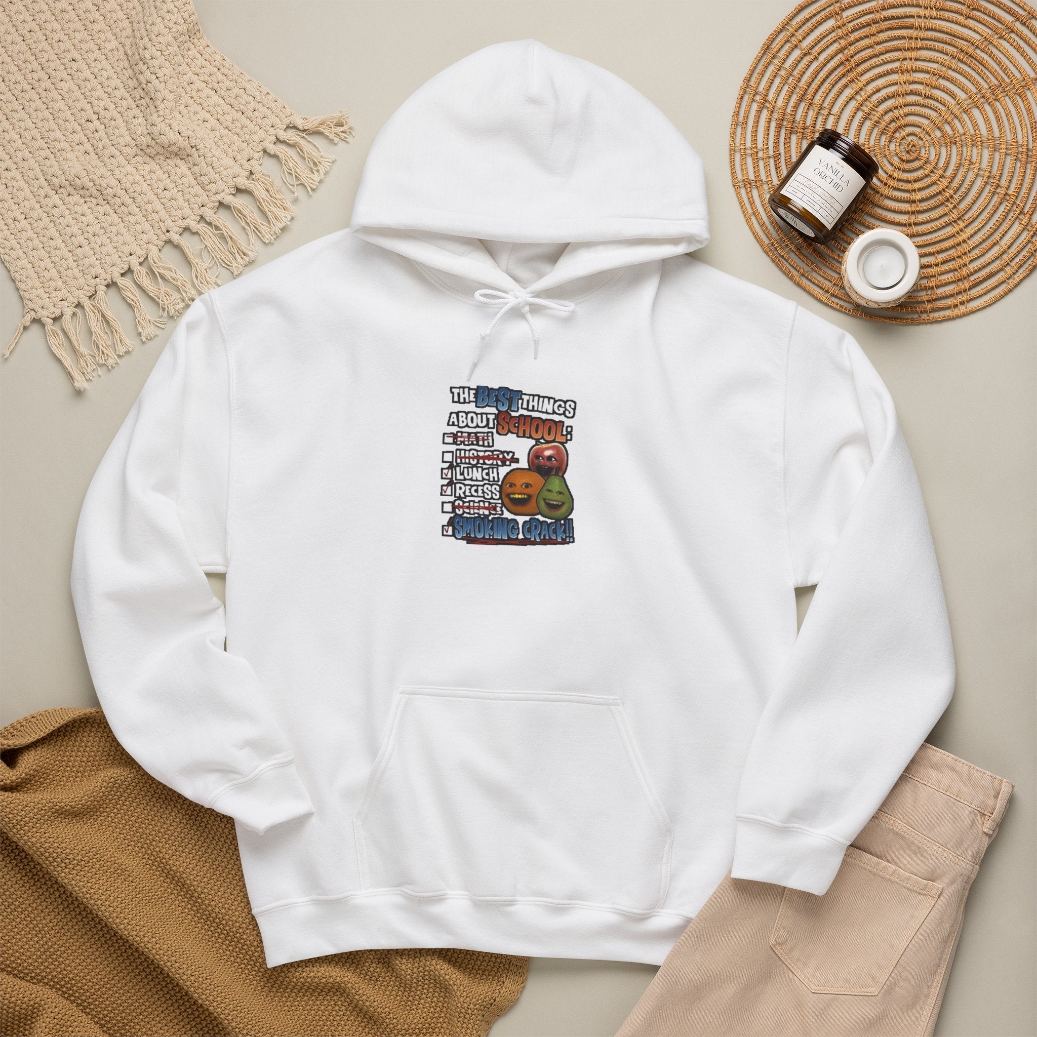 Best Things About School — Smoking Crack Meme Hoodie