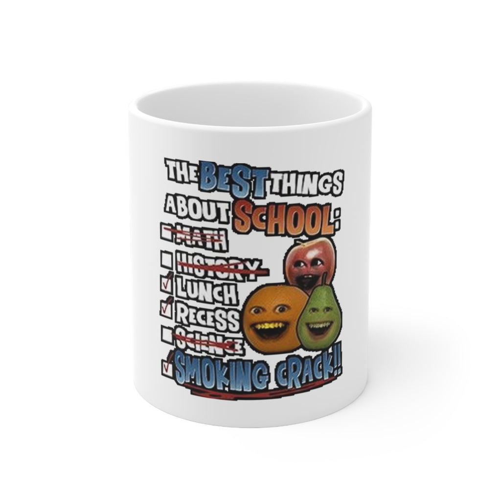 Best Things About School — Smoking Crack Meme Mug
