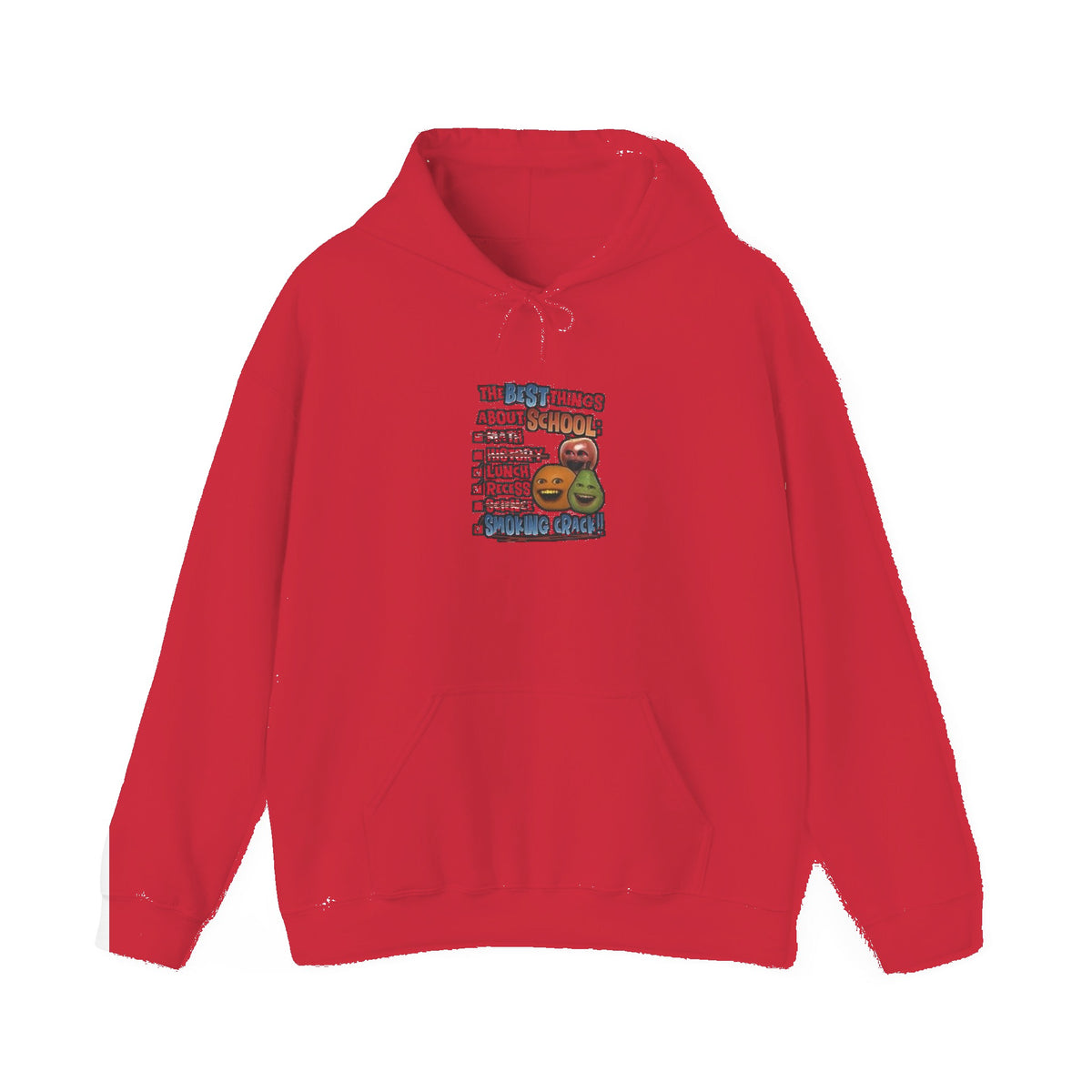 Best Things About School — Smoking Crack Meme Hoodie - Red mockup