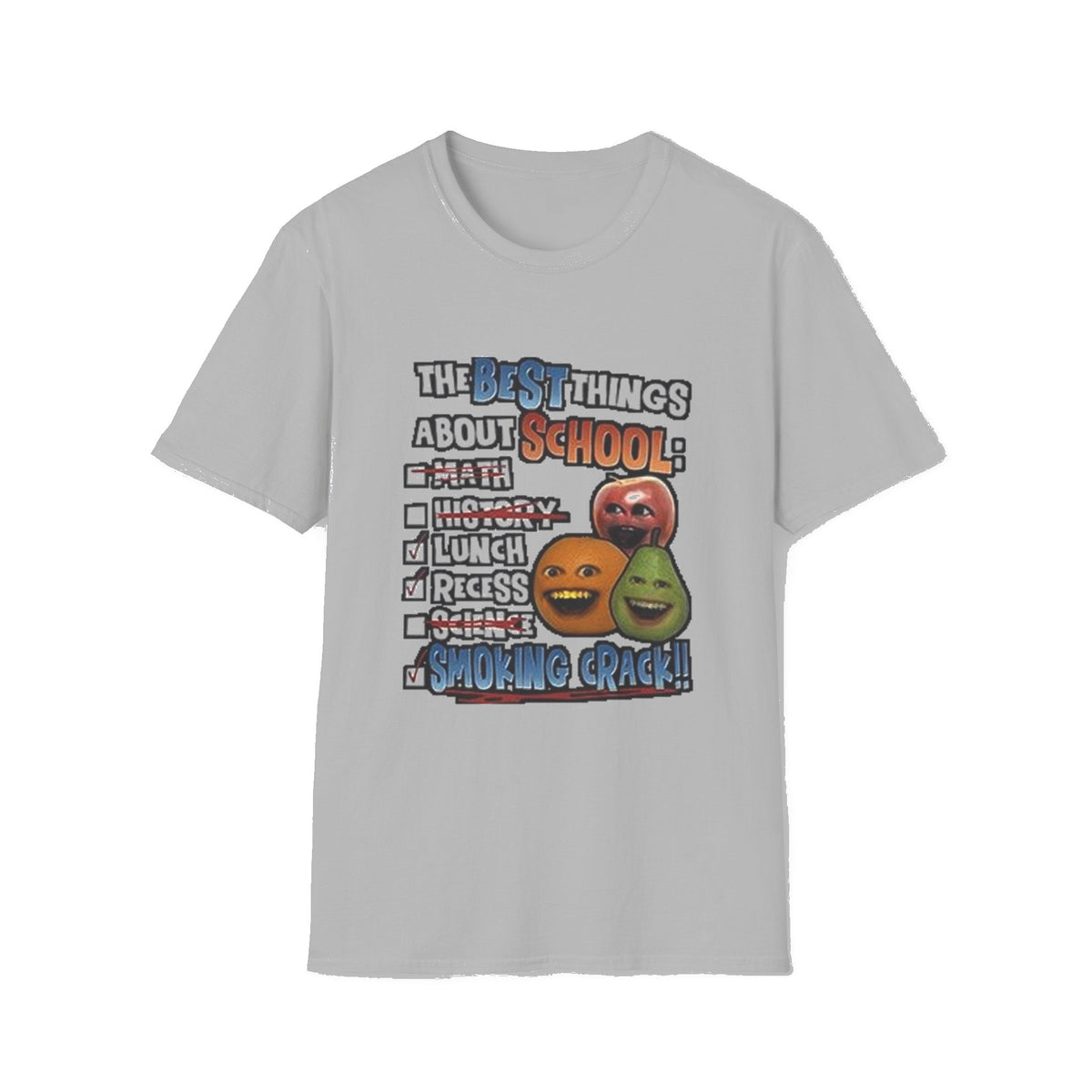 Best Things About School — Smoking Crack Meme T-Shirt - Sport Grey mockup
